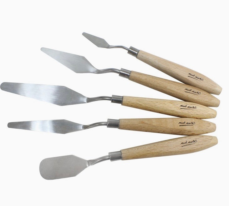 Stainless-Steel Artist Palette Knife Set – 5 Pieces