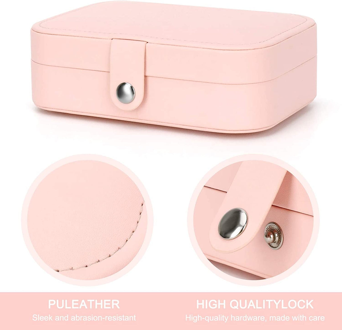 TERSELY Portable Jewellery Organiser – White or Pink