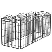 Dog Playpen Outdoor Yard Dog Fence Exercise Pen with Door for XXL Large Pet Dogs