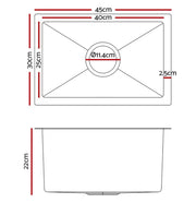 450 × 300 mm Stainless-Steel Single-Bowl Sink