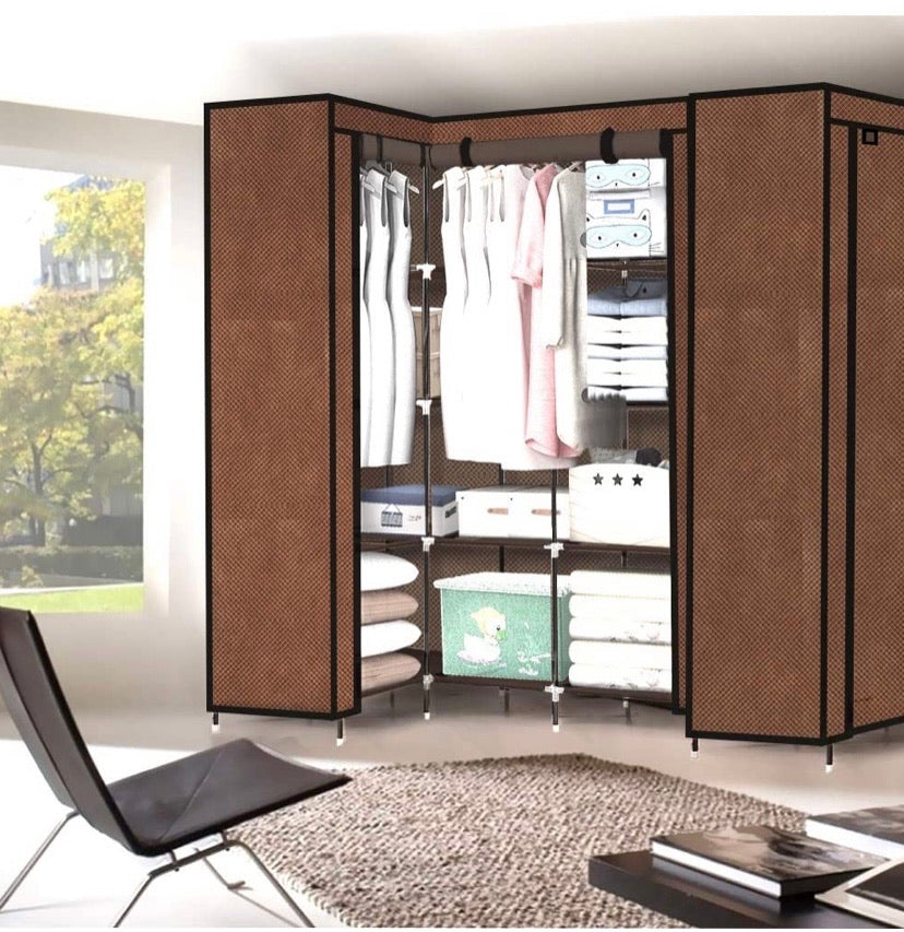 Portable Wardrobe Clothes Closet Storage Cabinet Organizer with Shelves