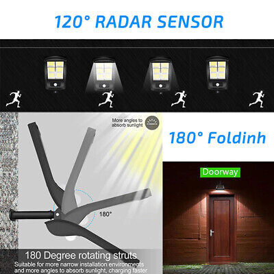 120-LED Solar Motion-Sensor Wall Light with Remote