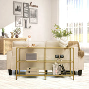 3-Tier Tempered-Glass Console Table