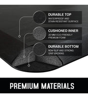Premium Anti Fatigue Mat, Kitchen Mat, Standing Desk Mat, Floor Mat, Durable Non Slip Bottom, Waterproof Ergonomic Comfort Foam Rug & Mat for Kitchen, Sink, Office, Home or Garage (81 x 51 x 2 cm) Black (1)