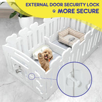Metal Pet Playpen & Whelping Enclosure with Gate