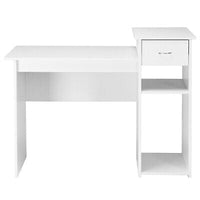 White Writing Desk with Storage Shelves