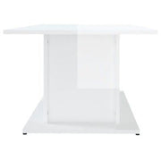 High-Gloss White Coffee Table – 102 × 55.5 cm