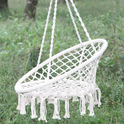 Macramé Cotton Hammock Chair – Up to 150 kg