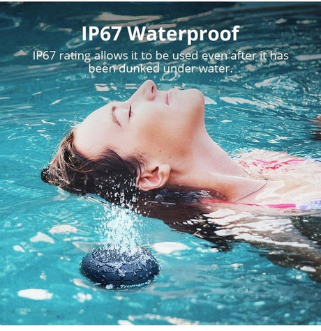 Bluetooth Speaker ,Tronsmart Element Splash 7W Deep Bass Round Shape True Wireless Stereo IP67 Waterproof Portable Bluetooth Speaker for iPhone iPad Samsung Android Phone and Home Travel Beach Shower