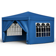 Gazebo Outdoor Camping Wedding Tent Side w/Wall & Window Folding Canopy