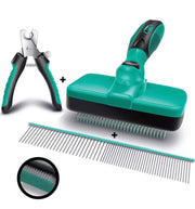 3-Piece Dog & Cat Grooming Kit – Brush, Comb & Nail Clippers