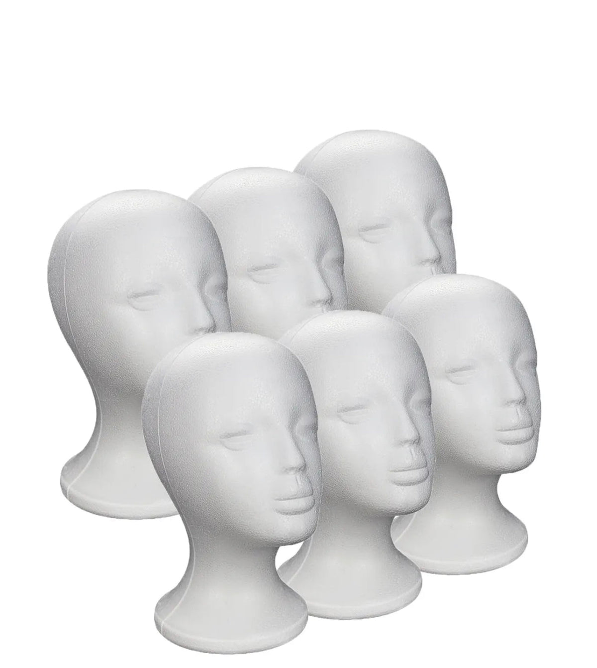 Foam Mannequin Heads for Wigs, Hats & Glasses – 2 Pack