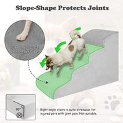 4-Tier Foam Pet Stairs for High Beds & Couches – 52 cm