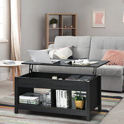 Lift-Top Coffee Table with Open & Hidden Storage