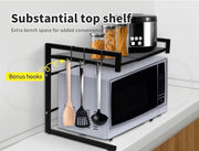 Microwave Oven Shelf Kitchen Organiser Storage Rack Holder Adjustable Stand
