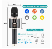 Tobeape 4-in-1 Bluetooth Karaoke Microphone with Voice Effects