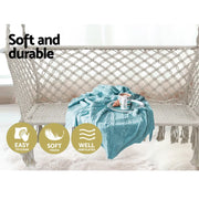 Outdoor Double Hammock Chair Bed Portable Hanging Camping Hammocks 2 Person Cream