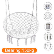 Macramé Cotton Hammock Chair – Up to 150 kg