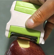 3-in-1 Dual-Blade Vegetable Peeler – Green