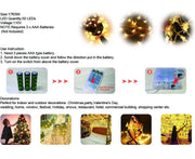 Star Fairy Lights - 70 LED 33 FT Star String Lights Waterproof for Indoor, Outdoor, Bedroom, Wedding, Party, Christmas Garden Decorations, Warm White