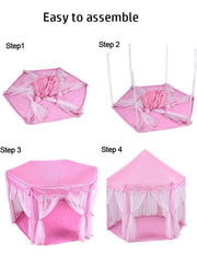Pink Princess Play Tent with Floor Mat & Carry Bag