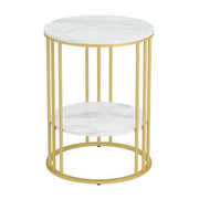 Premium Marble Sofa Side Table Corner Coffee Table End Table Bedside Table Gold