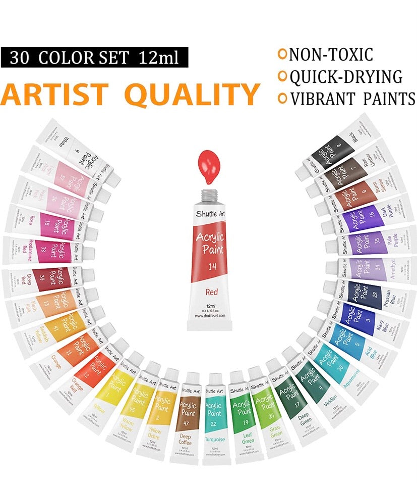 46 Pack Acrylic Paint Set