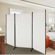 3-Panel Wood & Steel Folding Privacy Screen – 4 Colours