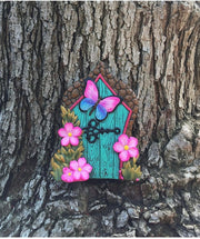 Miniature Resin Butterfly Fairy Door – 14.6 × 11.43cm
