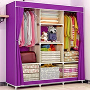 165 cm Portable Fabric Wardrobe with Hanging & Shelf Storage – 6 Colours