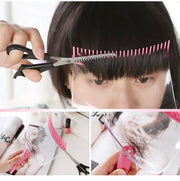 Fringe Trimming Holder with Clear Shield & Clipping Catcher – Pink