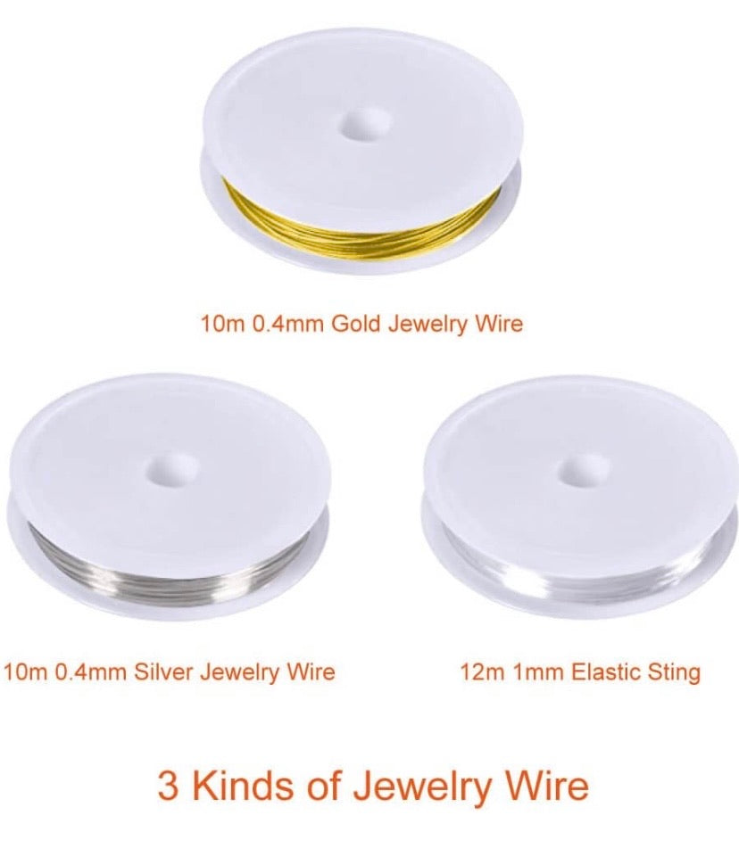 Jewellery Making Supplies Kit with Jewellery Tools, Jewellery Wires and Jewellery Findings for Jewellery Repair and Beading