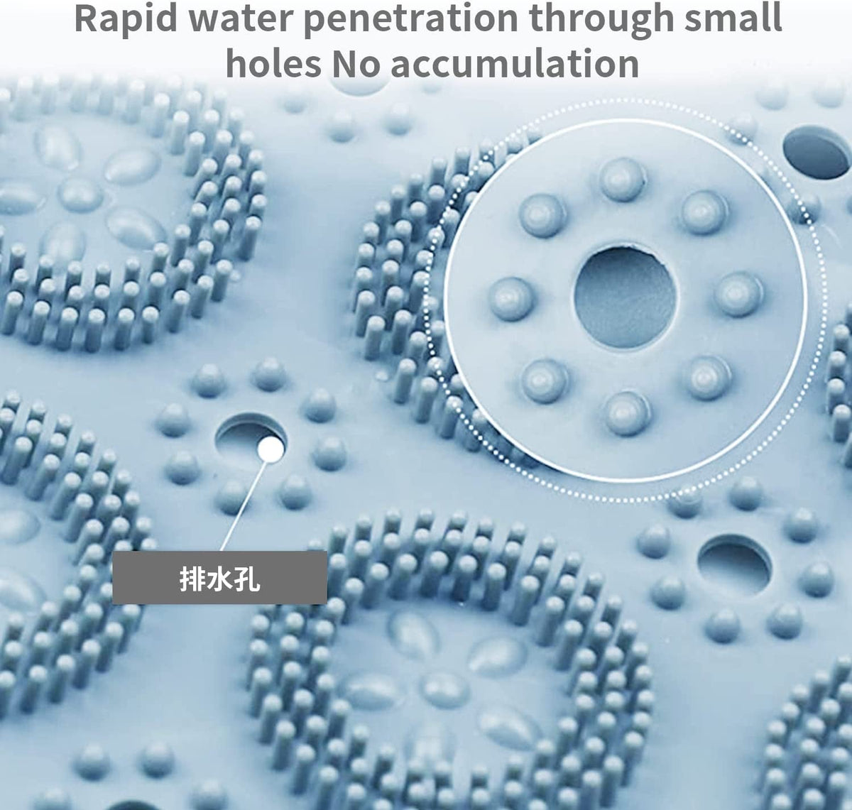 55 × 55cm PVC Suction-Cup Shower Mat – 2 Colours