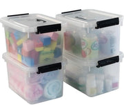 5L Clear Latching Storage Boxes – 4 Pack