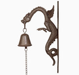Design Toscano QH8206 Florentine Dragon Gothic Iron Doorbell, Bronze