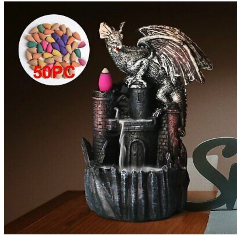 Dragon Waterfall Smoke Backflow Incense Burner