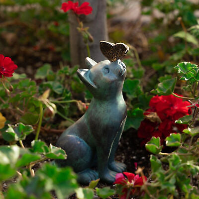 Cat & Butterfly Garden Statue