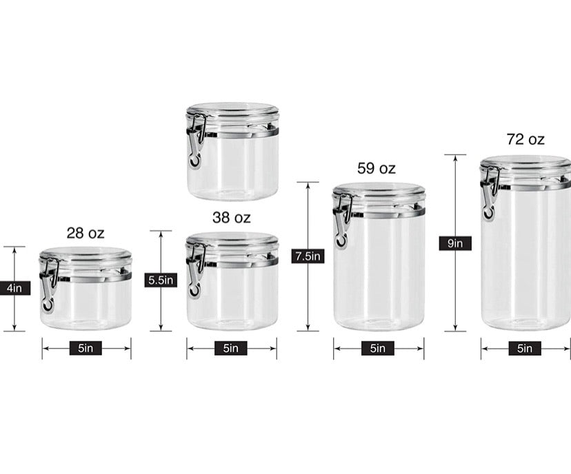 5-Piece Acrylic Canister Set