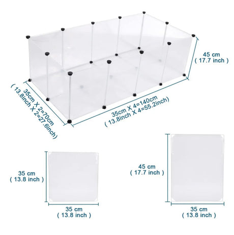 Pet Playpen 20 Panels DIY Small Animal Cage for Indoor Dog Cat Exercise Pen Yard