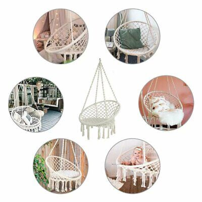 Macramé Cotton Hammock Chair – Up to 150 kg