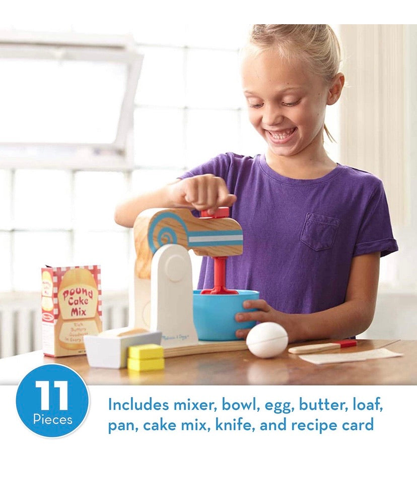 Wooden Make-a-Cake Mixer Set (11 pcs)