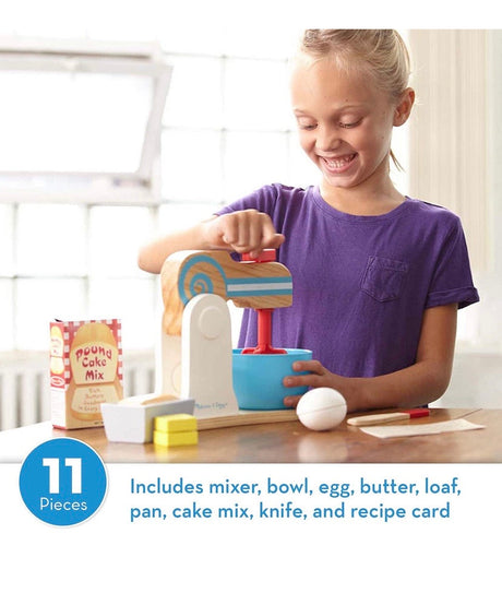 Wooden Make-a-Cake Mixer Set (11 pcs)