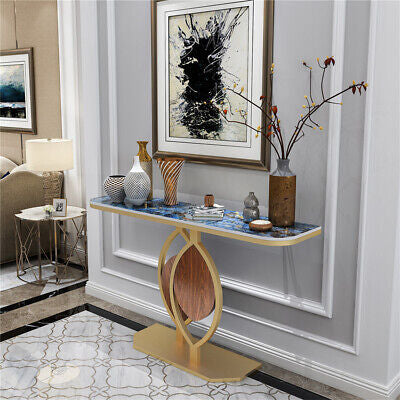 Gold-Leaf Console Table with Storage