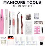 Poly Nail Gel Kit with 36W LED UV Nail Lamp Phoenixy 4 Colours Poly Nail Extension Gel Slip Solution Basic Nail Art Tools All In One Kit for Nail Manicure Beginner Starter Gift