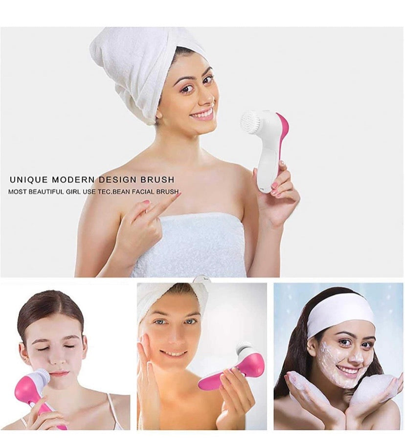 5 in 1 Electric Facial Cleansing Brush Exfoliating Kit