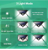 LED Solar Lights Outdoor,100 LED Motion Sensor Solar Security Lights, Outdoor Waterproof Solar Wall Light for Gate, Yard, Garage (2 Packs)