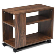 Rolling Industrial Bedside & Sofa Table