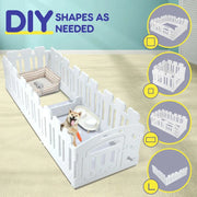 Metal Pet Playpen & Whelping Enclosure with Gate