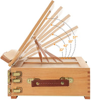 MEEDEN Artist Tabletop Sketchbox Easel- Multi-Function Adjustable Beech Wood Sketch Box Easel with 3-Drawer for PleinAir Artist, Art Students