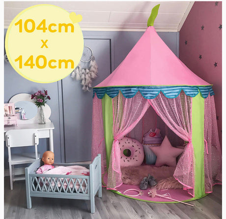 Play Tent Girls Princess Castle with Star Lights & Carry Bag for Indoor & Outdoor Use by Tiny Land
